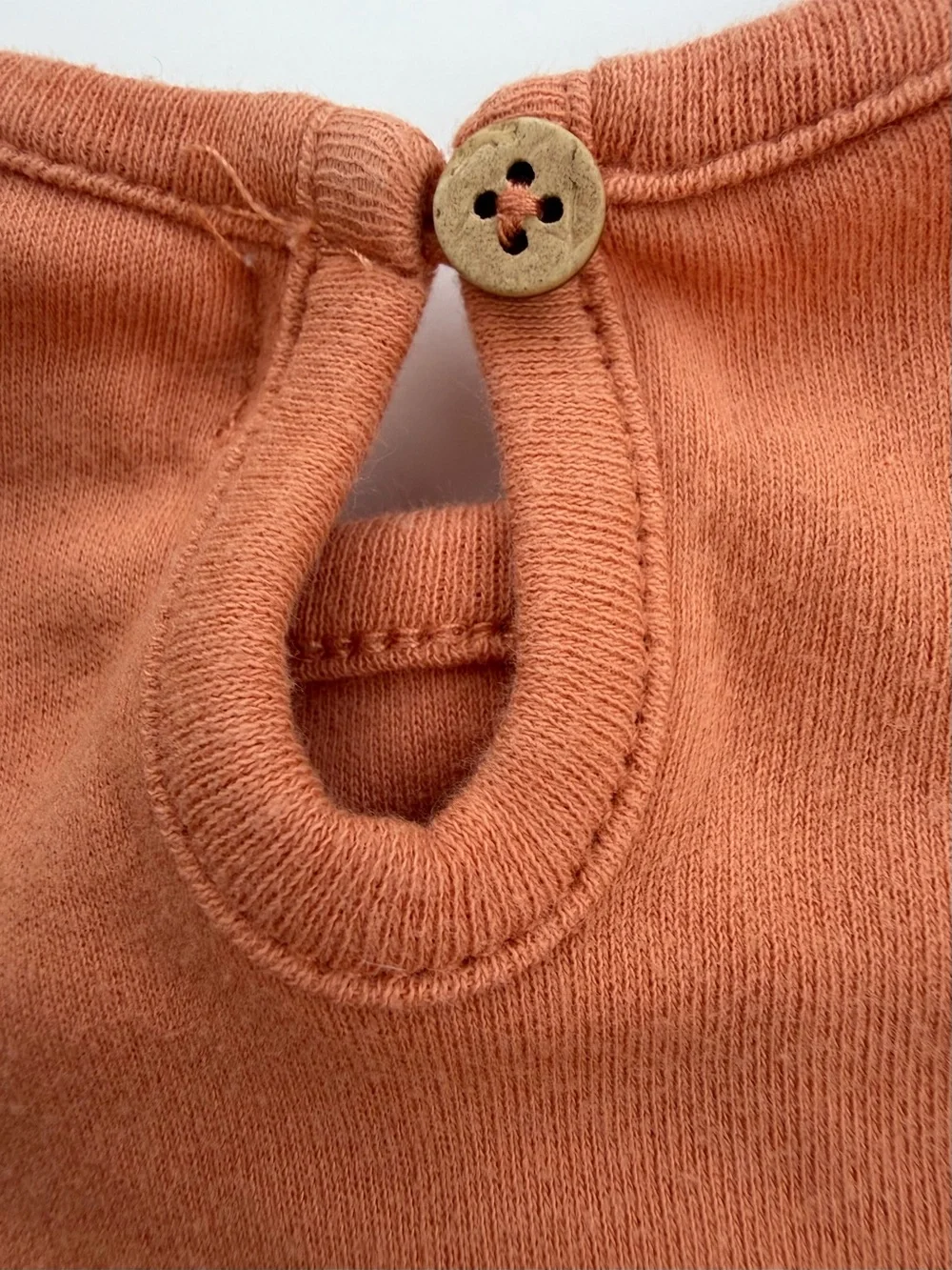Rabbit + Bear Organics Baby Girl 3-6M Smocked Floral Rust Bodysuit